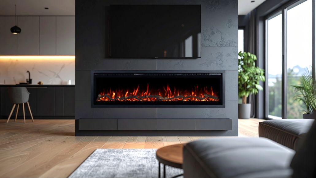 kominek elektryczny z funkcją grzania Regal