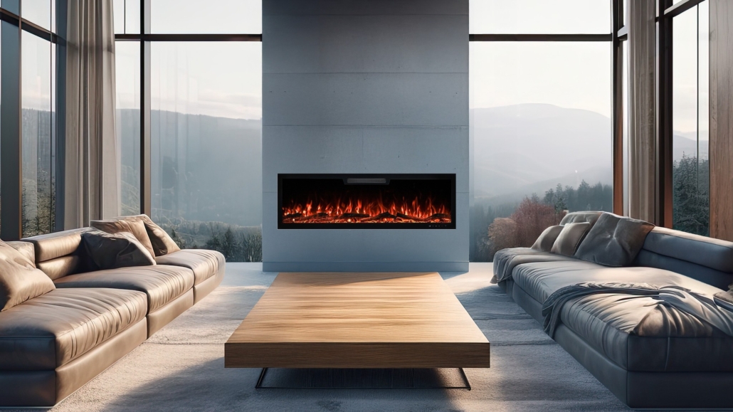 kominek elektryczny z funkcją grzania Elite