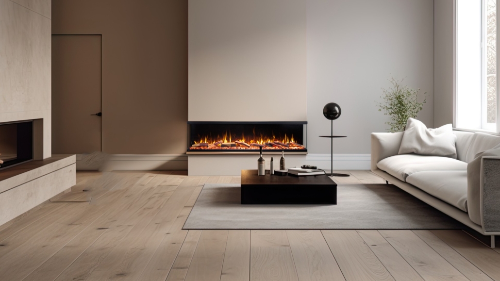 Kominek elektryczny trójstronny bez funkcji grzania Unique NH